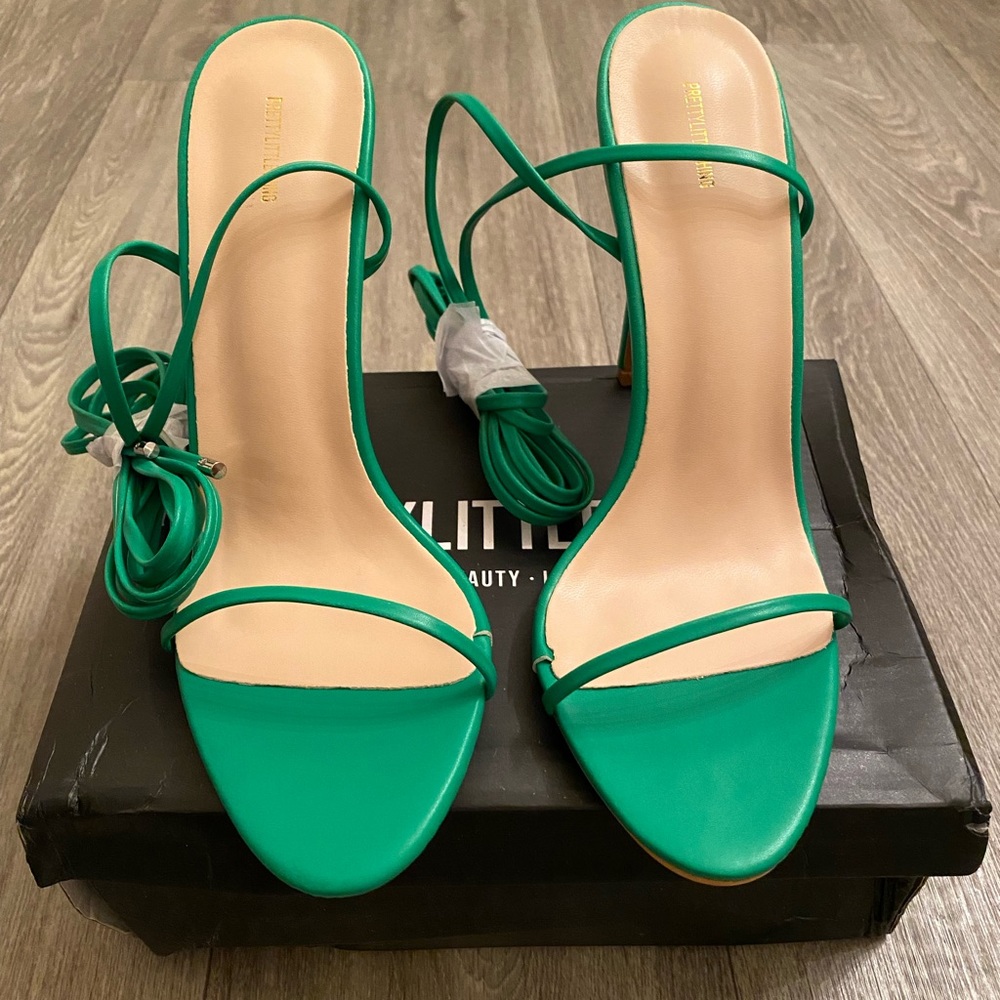 Green Strappy Stiletto